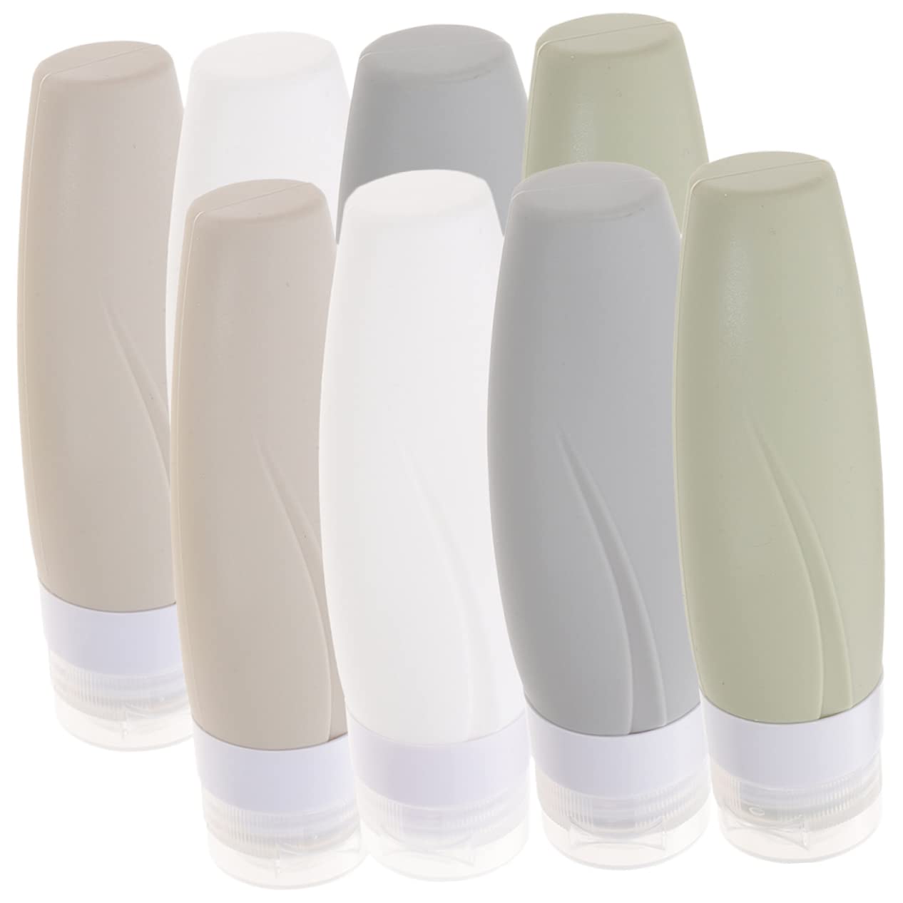 Minkissy 8-Piece Travel Bottle Set - Leak-Proof Silicone Toiletry Containers for Shampoo, Lotion & Cosmetics | Perfect for Air Travel, Gym & Vacation Essentials