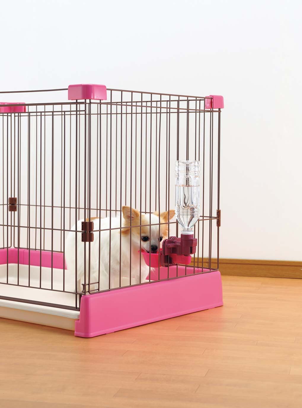 Richell Pink Pet Water Dish for Cats & Dogs - Indoor Use