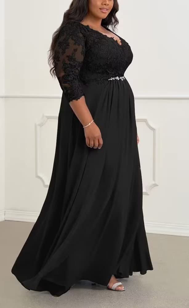 Elegant Plus Size Mother of the Bride Dresses - Lace Applique Formal Gowns for Wedding Guests & Special Occasions | Perfect for Weddings, Proms, and Evening Galas