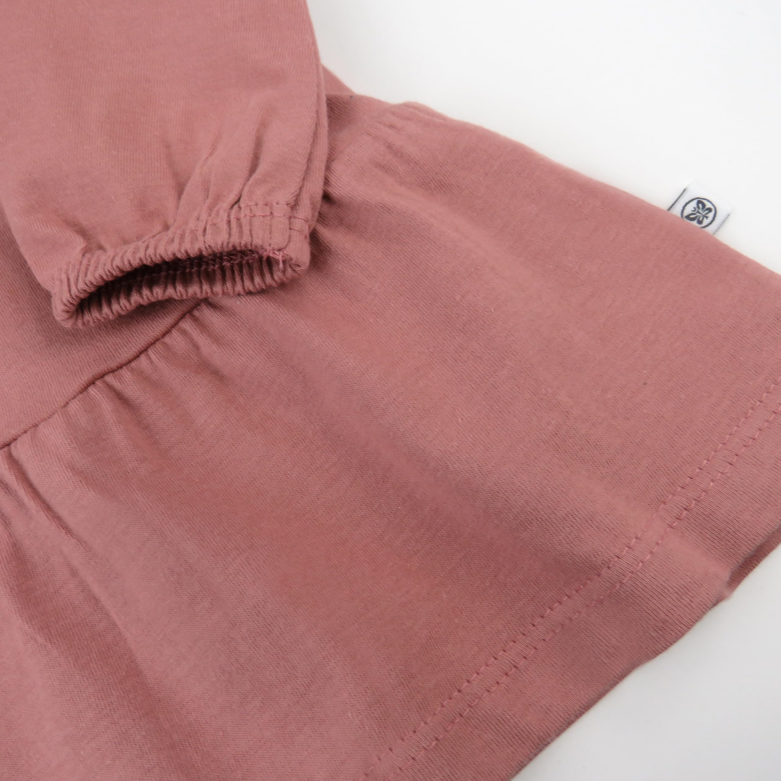 HonestBaby Girls Long Sleeve Tiered Dress - Ash Rose - Size 7 Years | Casual & Party Wear for Toddlers & Kids