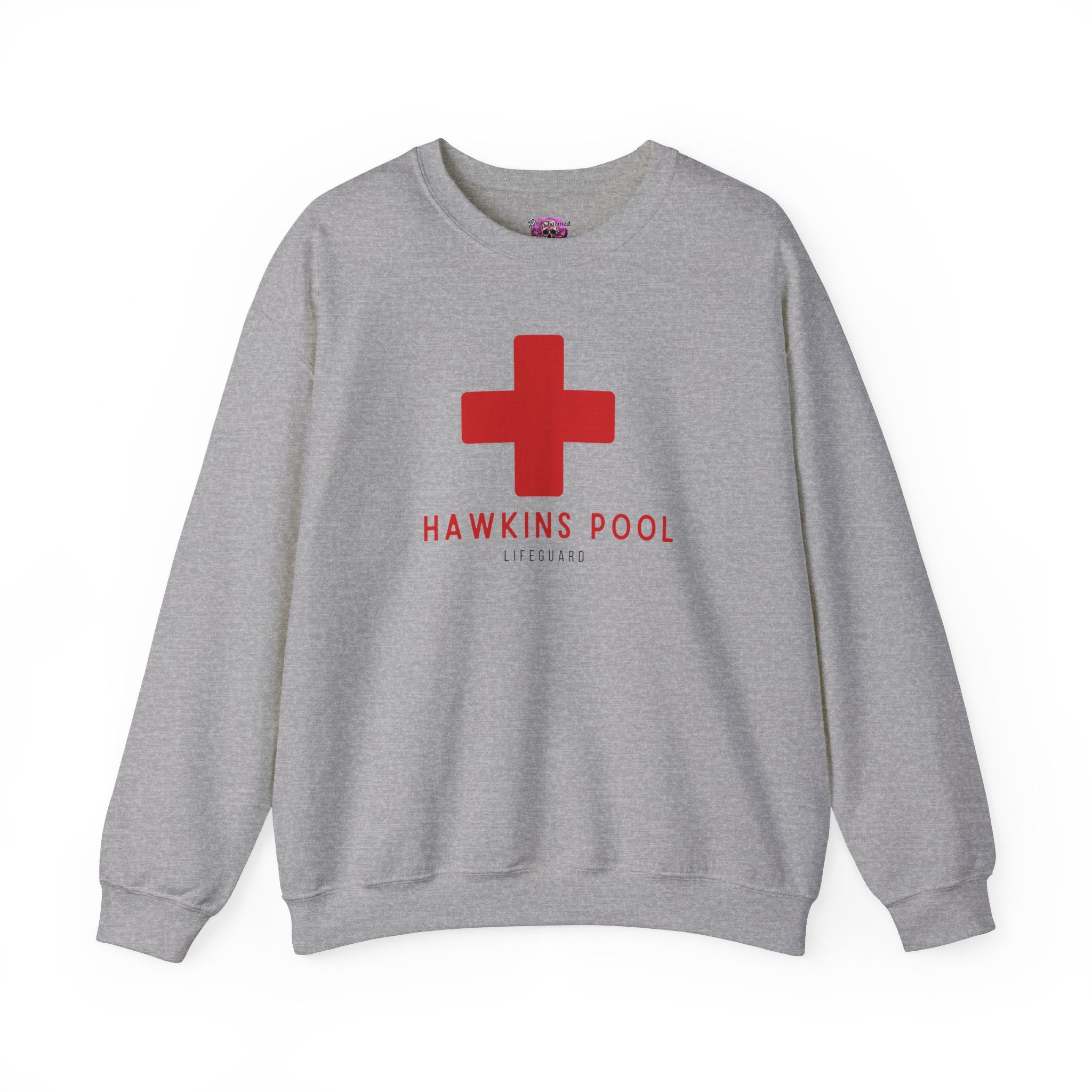 Hawkins Pool Crewneck Sweatshirt - Soft Cotton Pullover for Men & Women - Casual Streetwear for Swimming, Lounging & Outdoor Activities