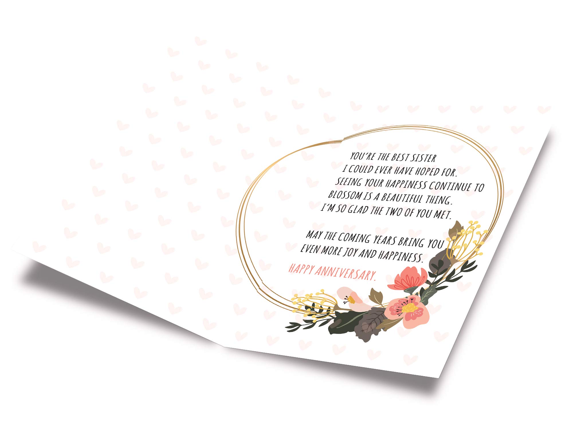 Premium Anniversary Greeting Card for Sister & Brother-in-Law - Elegant Floral Design - Perfect for Wedding Anniversaries & Special Celebrations