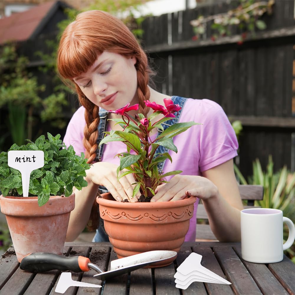 200pcs Waterproof Plant Labels - 4 Inch Plastic Garden Markers for Seedlings, Greenhouse & Nursery - Durable Outdoor Gardening Supplies for Herbs, Vegetables & Flowers Identification