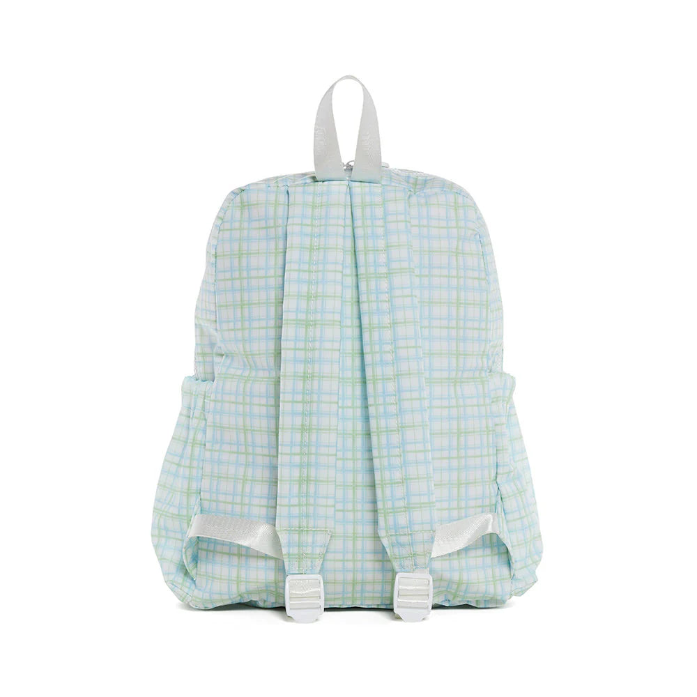 TRVL Design Classic Plaid Green Backpack - Durable & Stylish Hiking Backpack for Outdoor Adventures & Travel