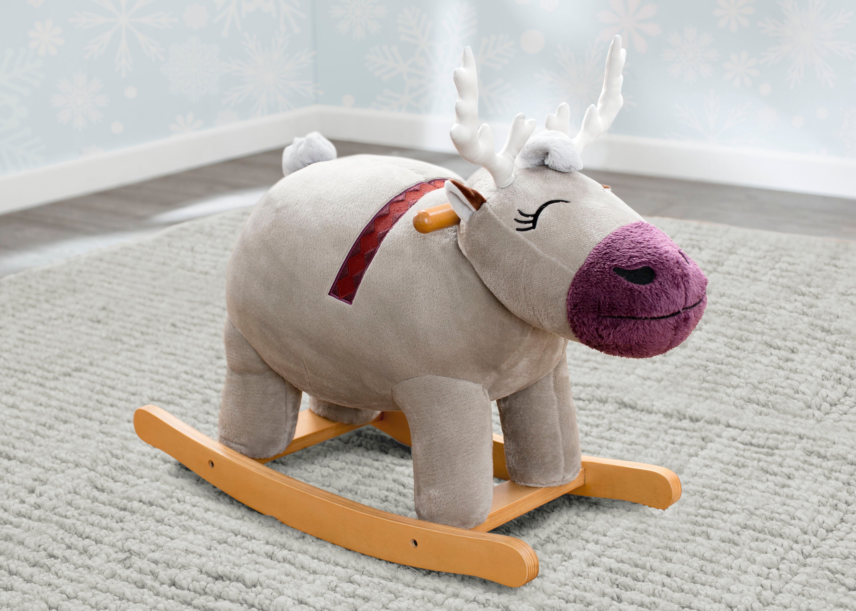 Frozen 2 Sven the Reindeer Plush Rocking Toy for Kids - Perfect for Playtime, Nursery Decor, and Disney Movie Fans