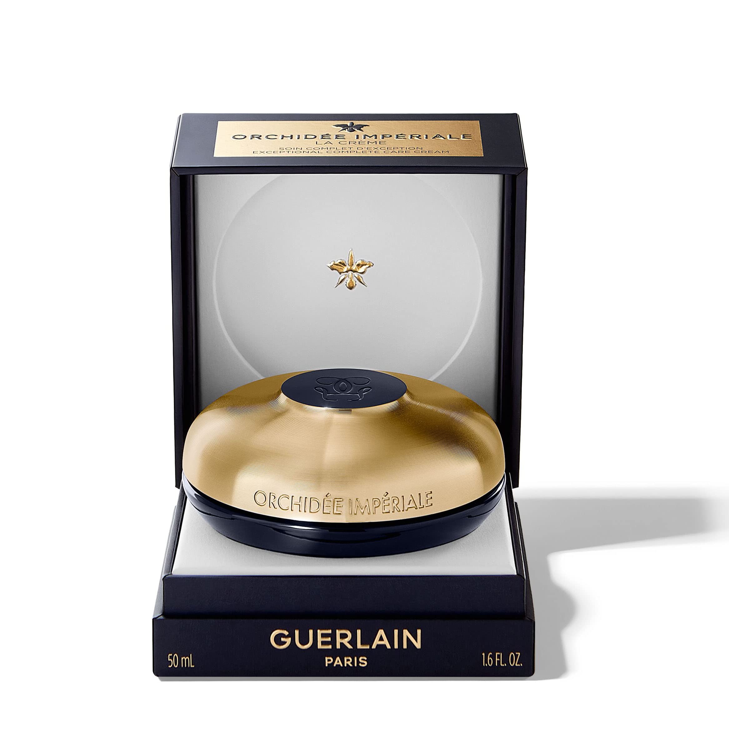 Guerlain Orchidée Impériale Exceptional Complete Care Cream - 1.6 oz Luxury Anti-Aging Face Moisturizer for Women, Day & Night Cream for Dry Skin, Fine Lines & Wrinkles - Perfect for Daily Skincare Routine & Special Occasions