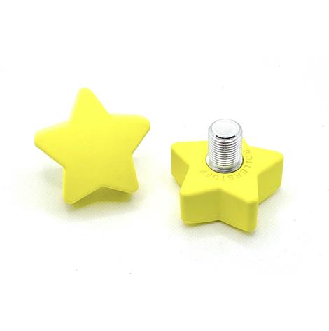 RollerStuff Adjustable Toe Stops for Roller Skates - Twinkle Toes Starry Night Yellow - Perfect for Roller Derby, Artistic Skating & Outdoor Rollerblading