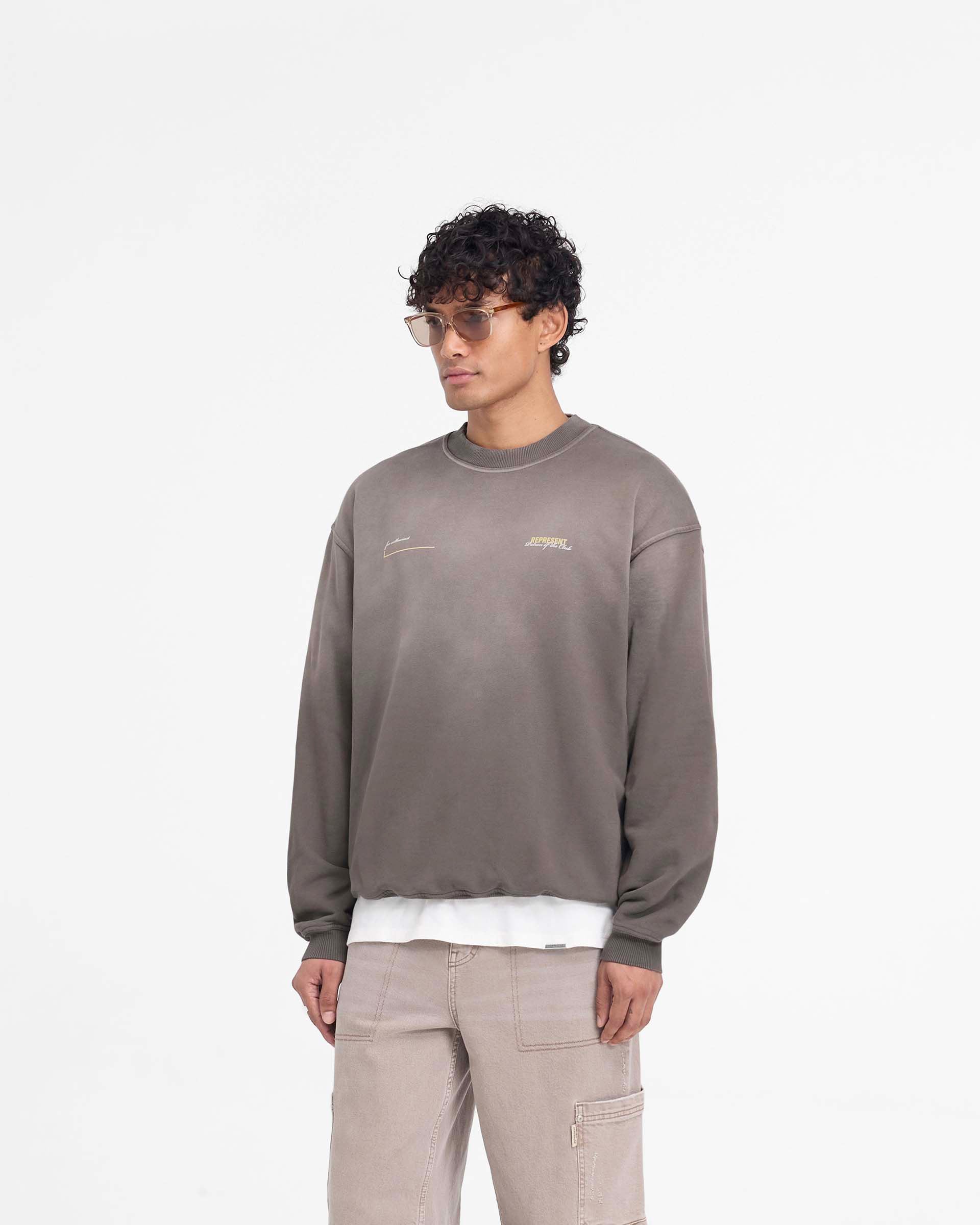 Patron Of The Club Sweater - Premium Washed Olive Pullover for Men & Women | Cozy Casual Wear for Fall & Winter | Perfect for Outdoors, Travel, and Lounge