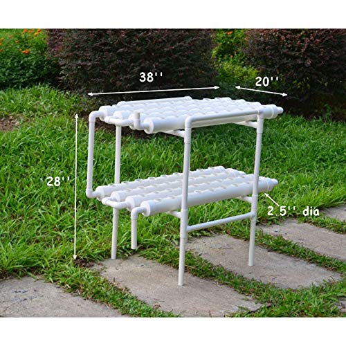 INTBUYING Hydroponic 72-Site Grow Kit with Water Pump & Baskets - Indoor Herb Garden System for Home, Kitchen, or Classroom Hydroponics