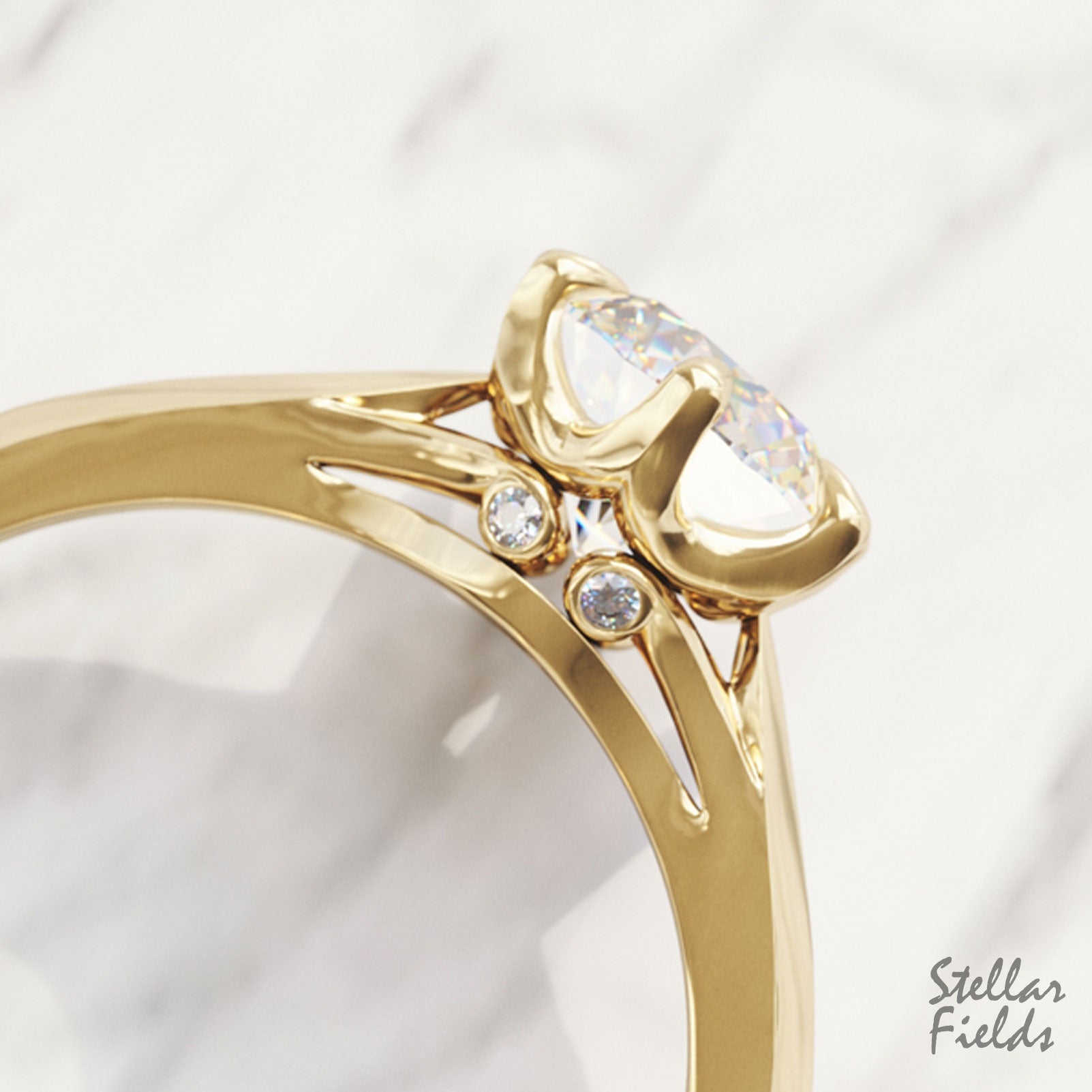 Vintage Solitaire Engagement Ring - 6 Prong Setting, Unique Diamond Ring for Women | Perfect Proposal Gift, Anniversary & Wedding Jewelry