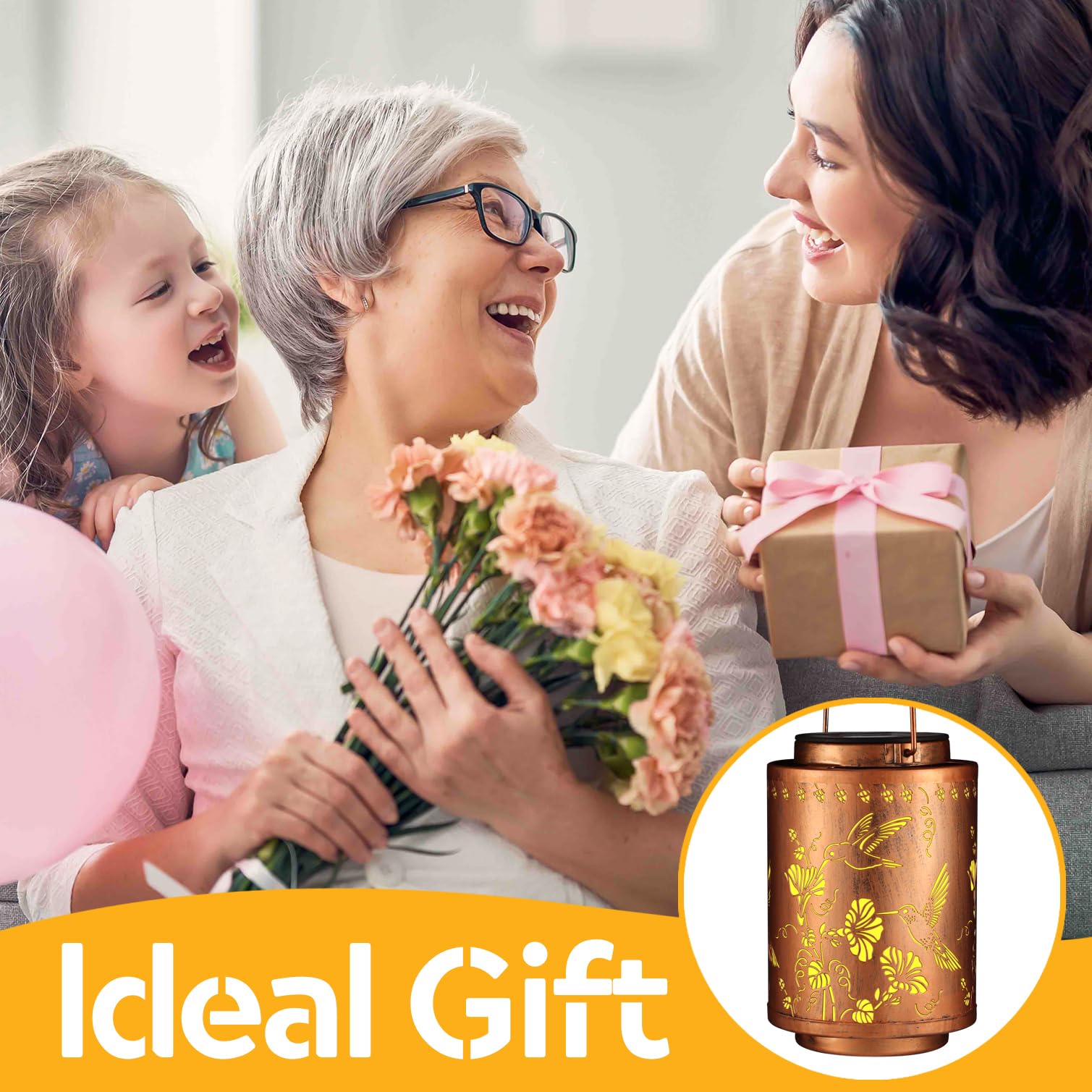 Solar Powered Outdoor Lanterns - Waterproof Hanging Garden Lights with Mushroom & Butterfly Design, Perfect for Yard, Patio, Pathway Decor - Ideal Gift for Women, Mom & Grandma - Creates Magical Ambience for Evening Gatherings & Romantic Nights