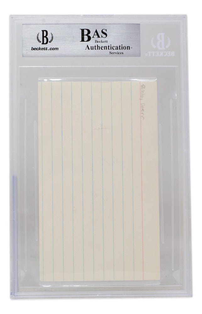 Bobby Doerr Autographed Boston Red Sox Index Card - PSA/DNA Certified - Collectible Memorabilia for Baseball Fans & Sports Enthusiasts - Perfect for Display, Gifts, and Home Decor