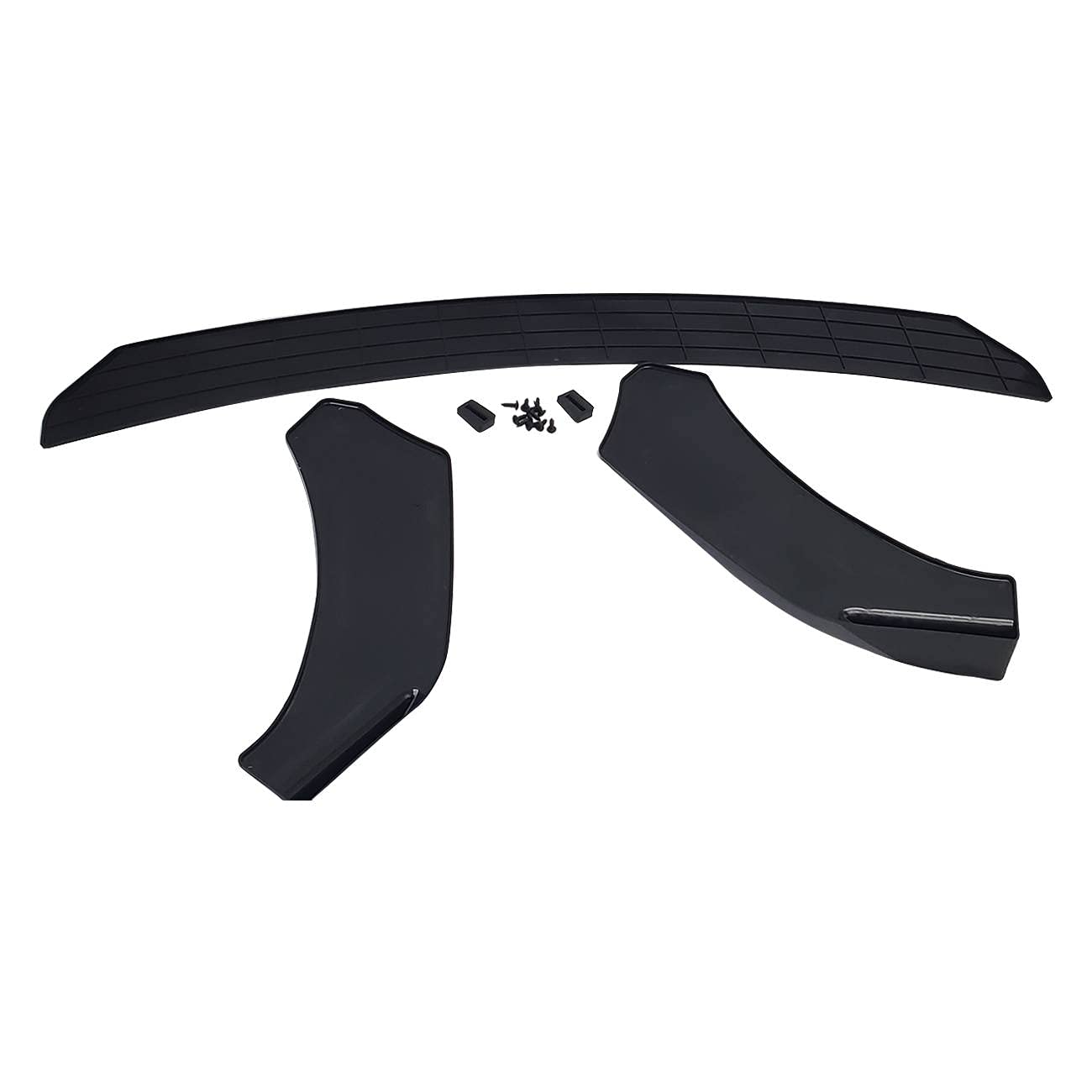 ZZXIA 3x Glossy Black Front Bumper Lip Spoiler for Car - Universal Fit, High-Gloss Finish, Easy Installation - Perfect for Sports Cars, Sedans & Custom Vehicles (Enhance Style & Aerodynamics)