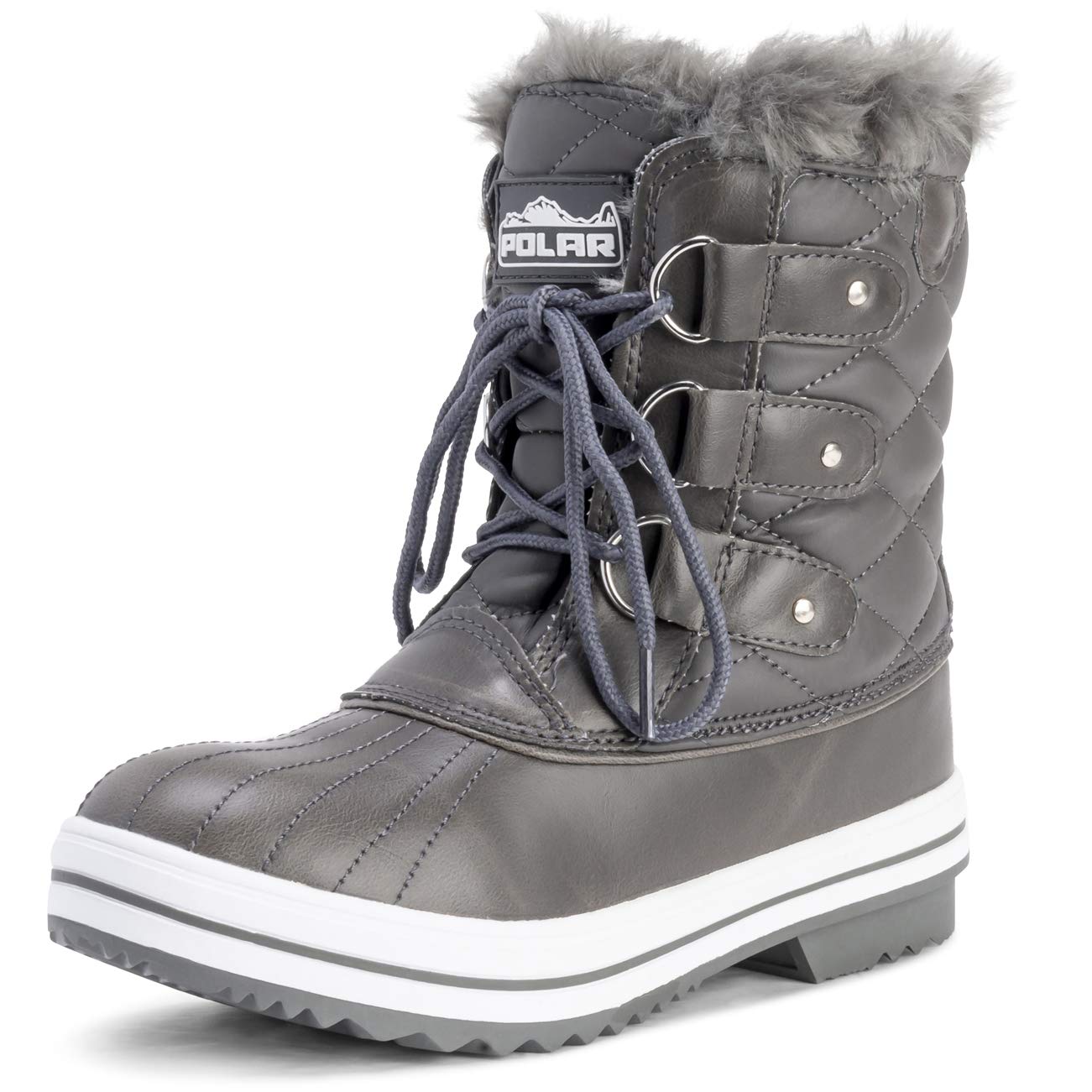 Polar Products Women's Quilted Snow Boots - Waterproof Winter Boots for Snow & Rain - Warm & Comfortable for Outdoor Activities, Hiking & Cold Weather
