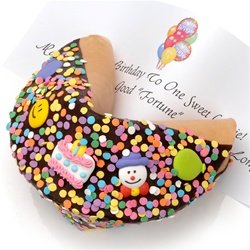 Giant Fortune Cookie with Dark Chocolate - Perfect for Birthday Celebrations, Parties & Special Occasions
