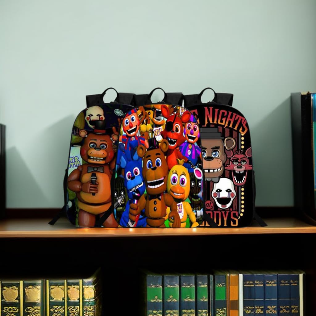 FNAF Backpack for Kids & Adults - Five Nights at Freddy's Themed School Bag, Laptop Backpack for Men & Women - Perfect for School, Travel, and Gaming Conventions