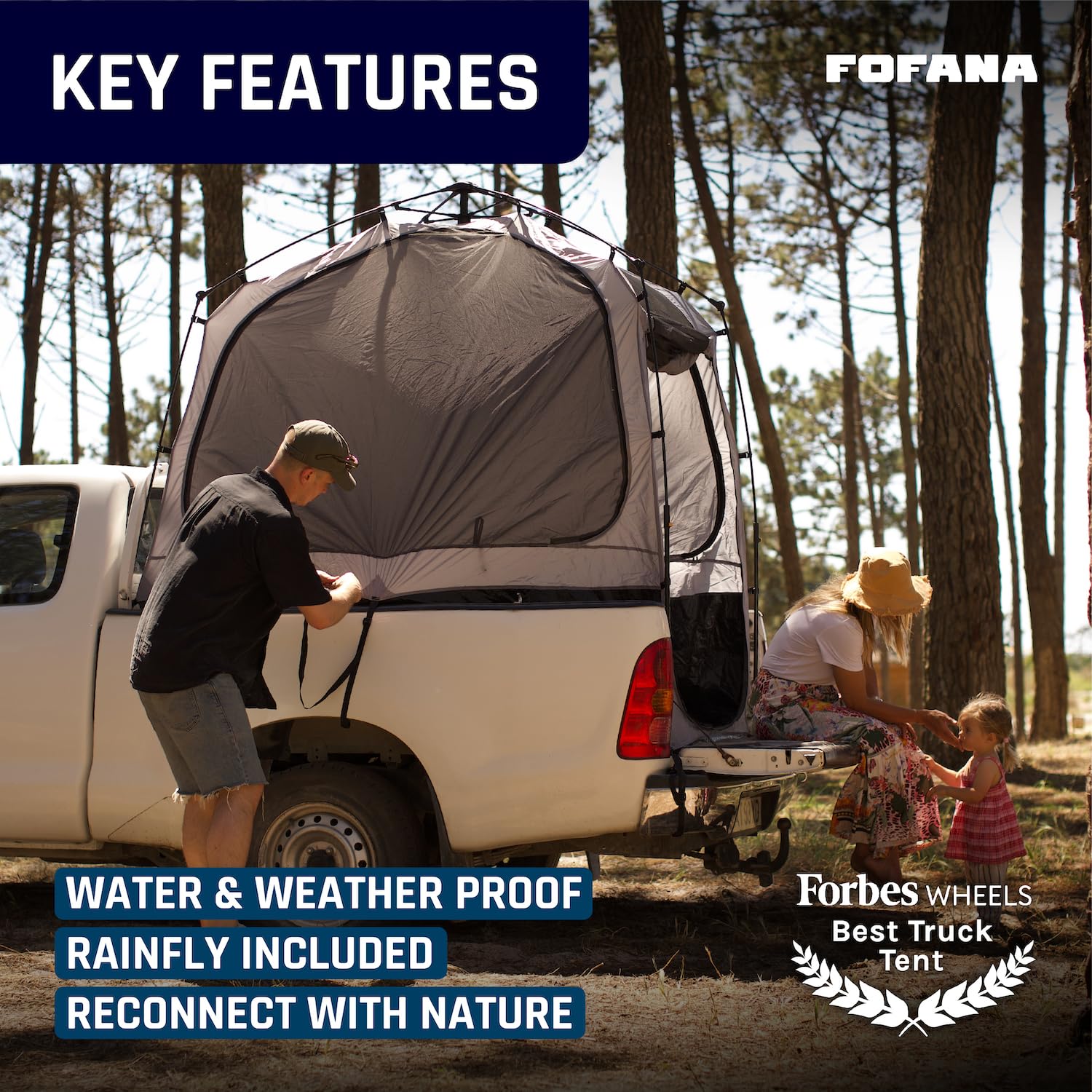 Automatic Truck Bed Tent for Mid & Full-Size Pickups - Quick Setup Camper Shell for Camping & Outdoor Adventures - Perfect for Road Trips, Tailgating & Off-Grid Getaways