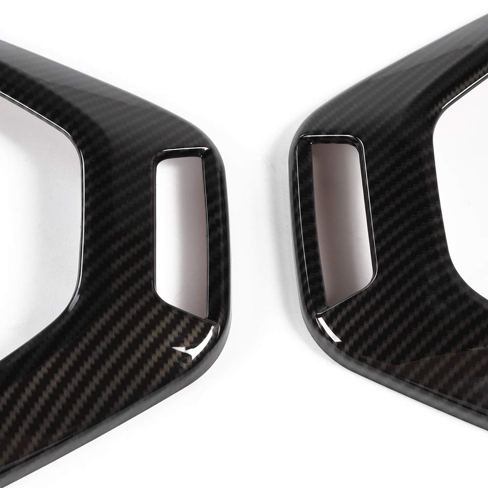 JeCar Carbon Fiber Interior Trim & Roof Speaker Horn Rings - Compatible with Jeep Wrangler JL/JLU 2018-2023 | Stylish Interior Accessories for Off-Road & Daily Driving
