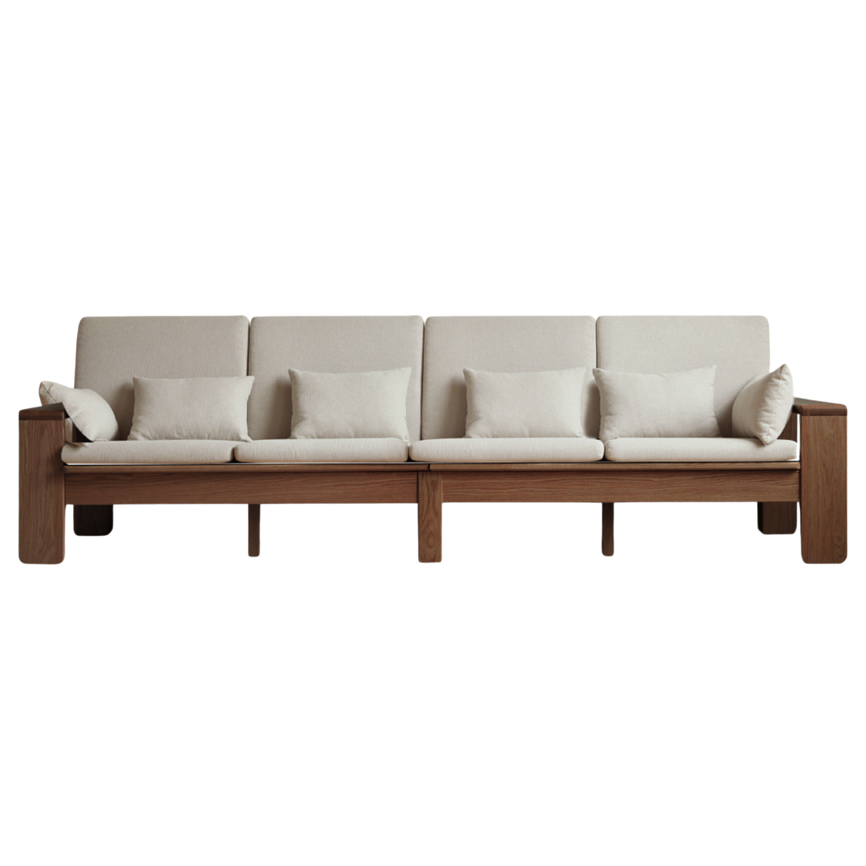 125.9х30.7х36.2 inch / 320х78.5х92сm / Walnut color / gravel white four-seater