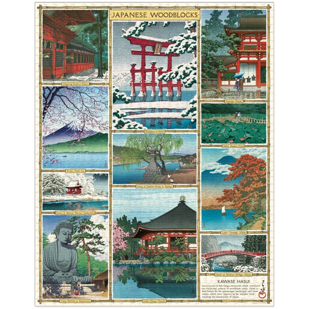 1000 Piece Japanese Woodblock Art Jigsaw Puzzle - Traditional Ukiyo-e Landscape for Adults & Teens - Perfect for Relaxation, Home Decor & Gift Giving