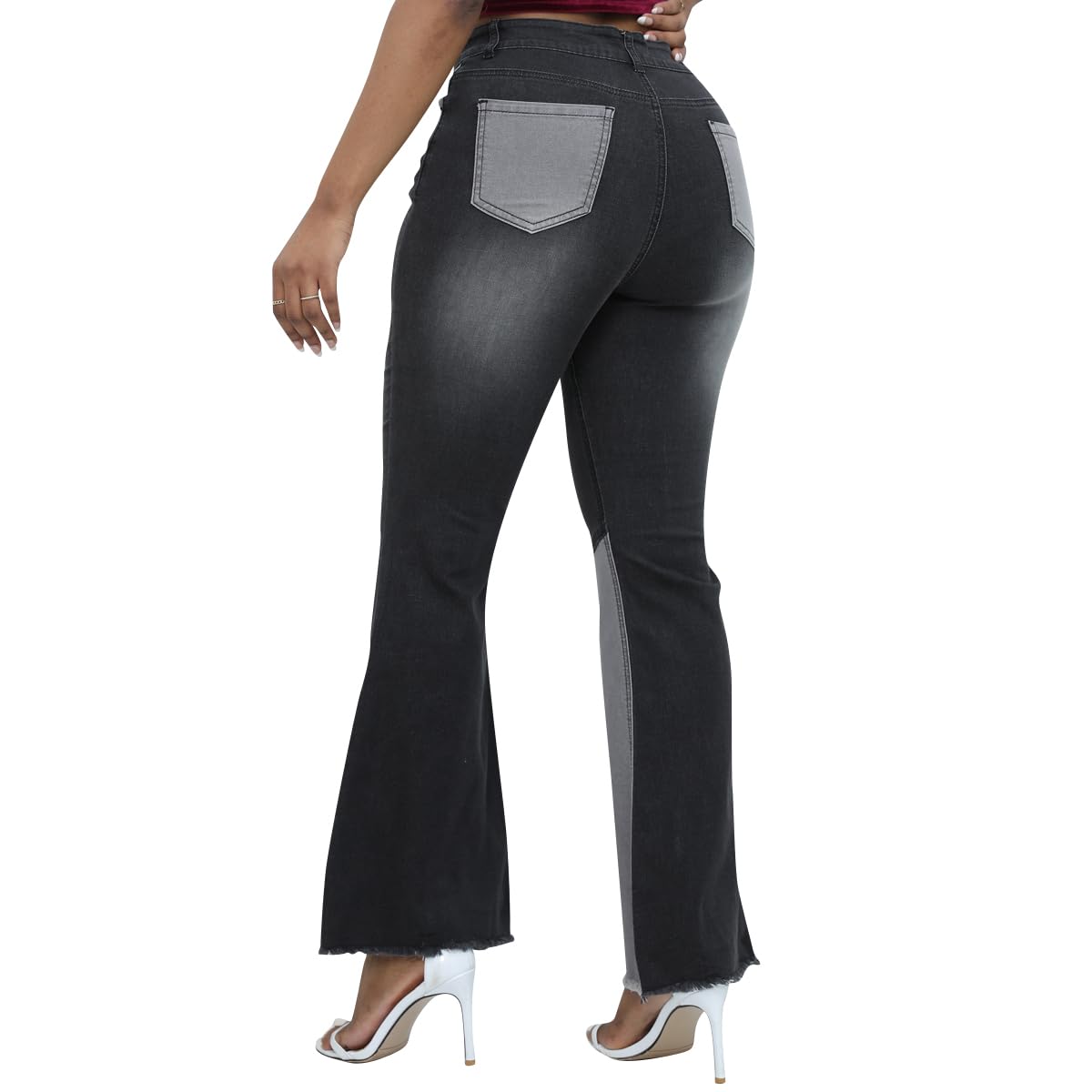 Vanberfia High Waisted Skinny Jeans for Women - Stretch Denim Patchwork Pants | Perfect for Work, Date Night & Casual Outfits