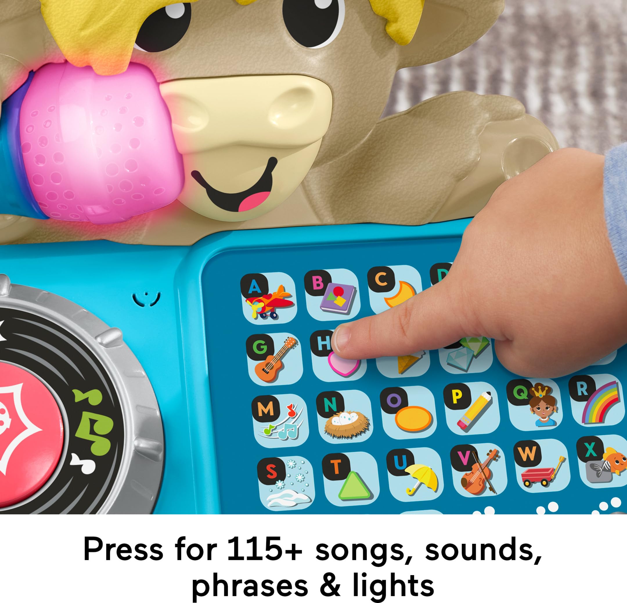 Fisher-Price Link Squad A to Z Yak - Interactive Baby Learning Toy with Music & Lights for 9+ Months | ABC Learning, Early Education | Compatible with Link Squad Toys | Perfect for Playtime, Nursery & Toddler Development