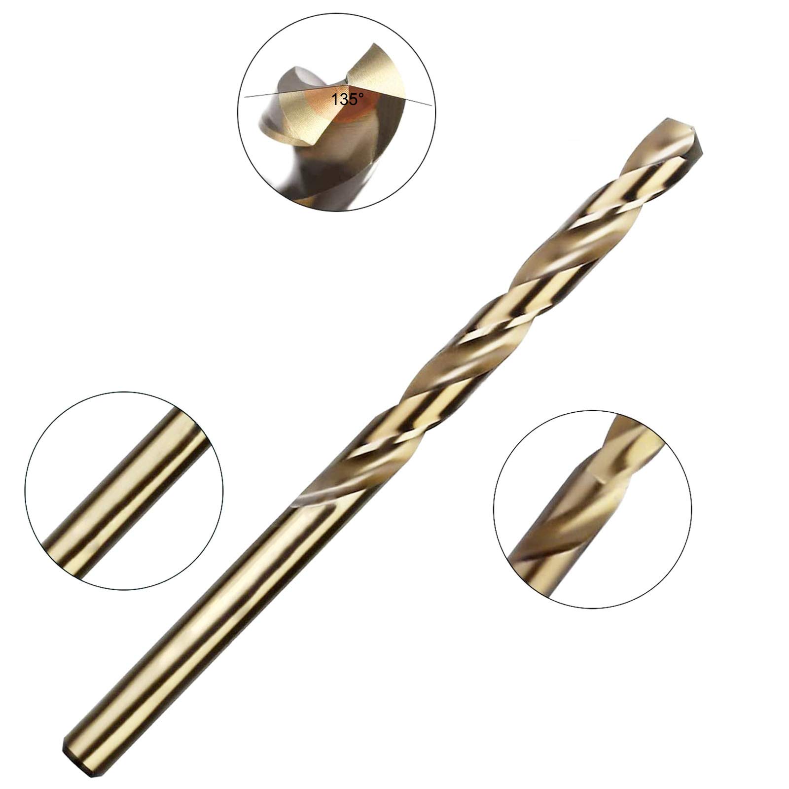 **M35 HSS Cobalt Twist Drill Bit Set - 1.4mm Diameter, 10 Pcs, Straight Shank for Metal, Wood & Plastic - Perfect for DIY, Jewelry Making & Precision Drilling**
