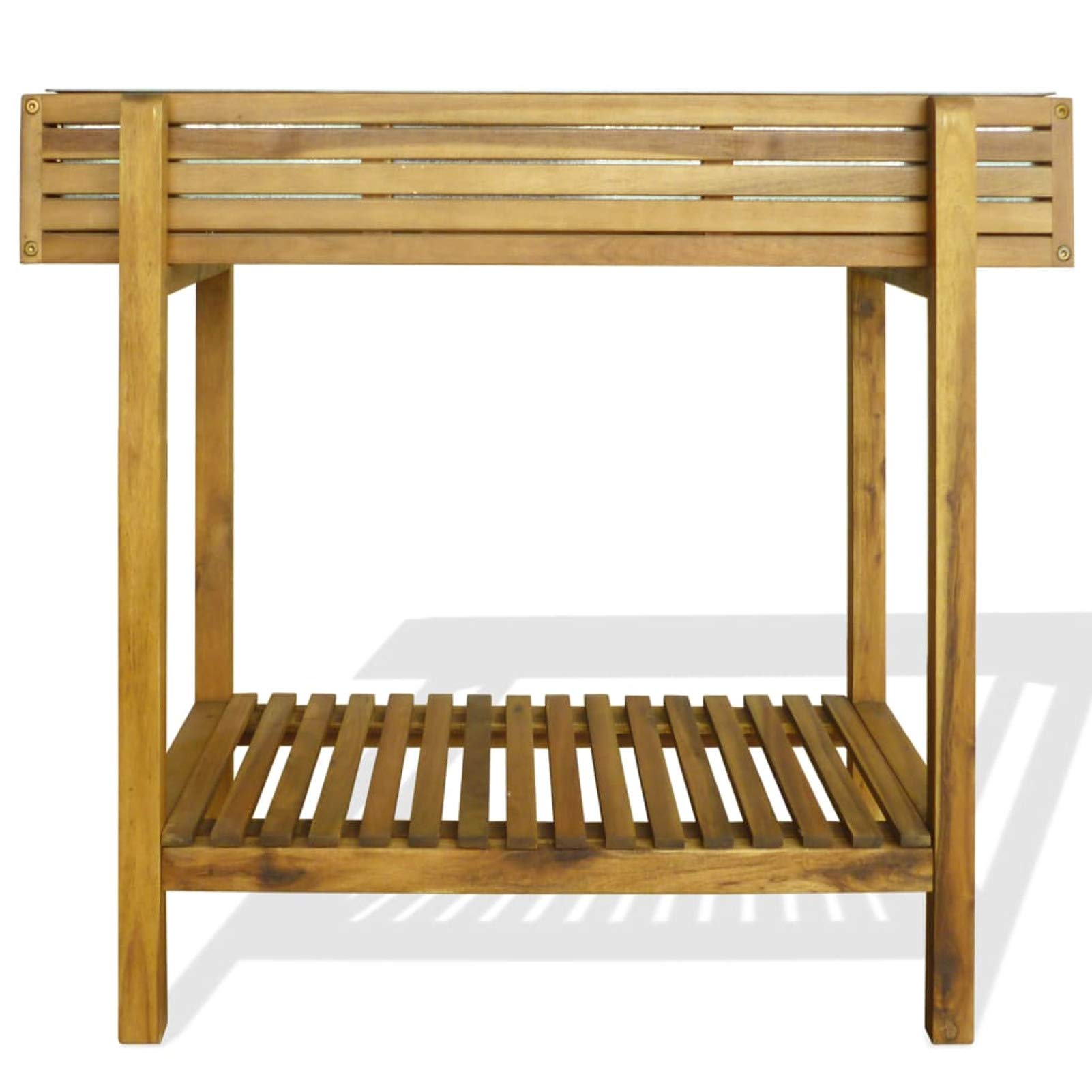 Galvanized Raised Garden Bed Planter - Solid Acacia Wood & Zinc Metal - Elevated Outdoor Planter Box for Vegetables, Herbs, Flowers - Perfect for Patio, Backyard, and Urban Gardening