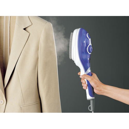 Twinbird SA-408BL Compact Travel Handheld Iron & Garment Steamer - Perfect for Wrinkle-Free Clothes at Home, Office, and Travel