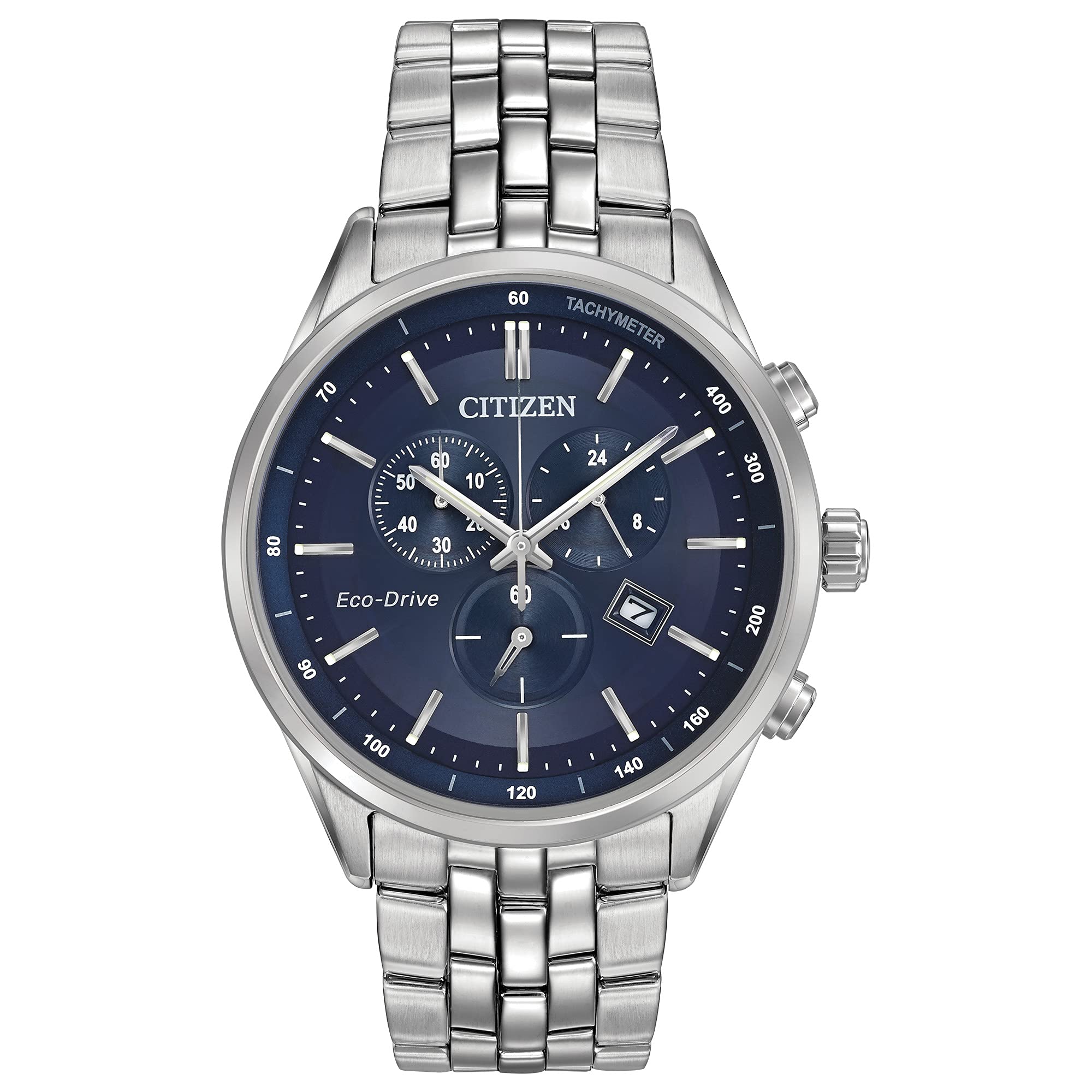 Citizen Eco-Drive Corso Stainless Steel Quartz Men's Watch - Silver-Tone AT2141-52L | Solar-Powered, Water-Resistant & Classic Design | Perfect for Business, Formal Events & Everyday Wear
