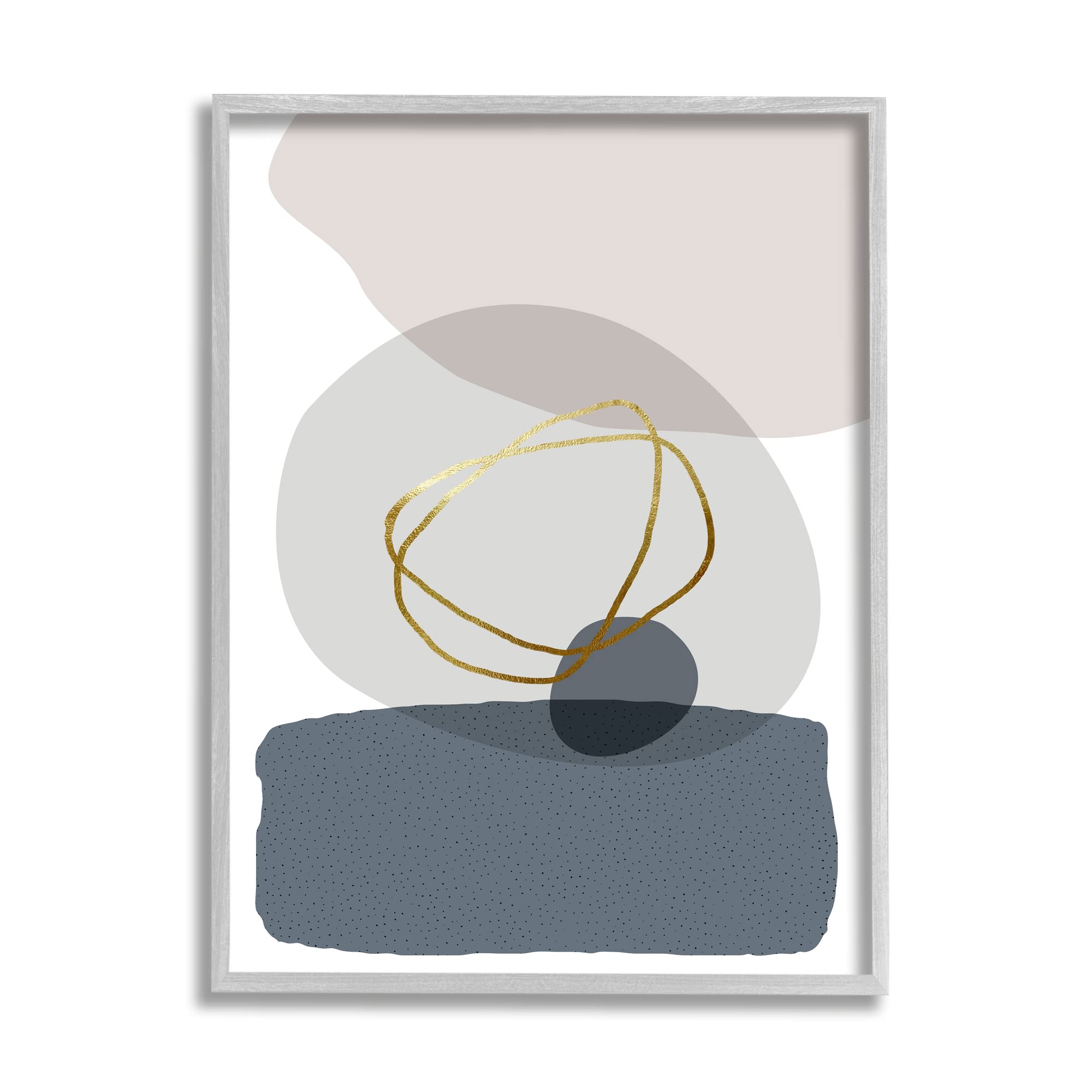 Stupell Industries Modern Abstract Rock Shapes Wall Art - Contemporary Glam Decor with Urban Epiphany Design | Perfect for Living Room, Bedroom & Office Decor
