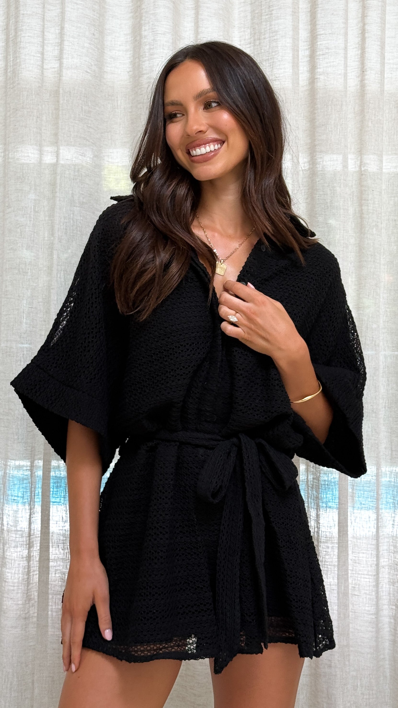 Carmen Playsuit for Women - Stylish Black Jumpsuit for Summer, Casual Outings & Beach Vacations