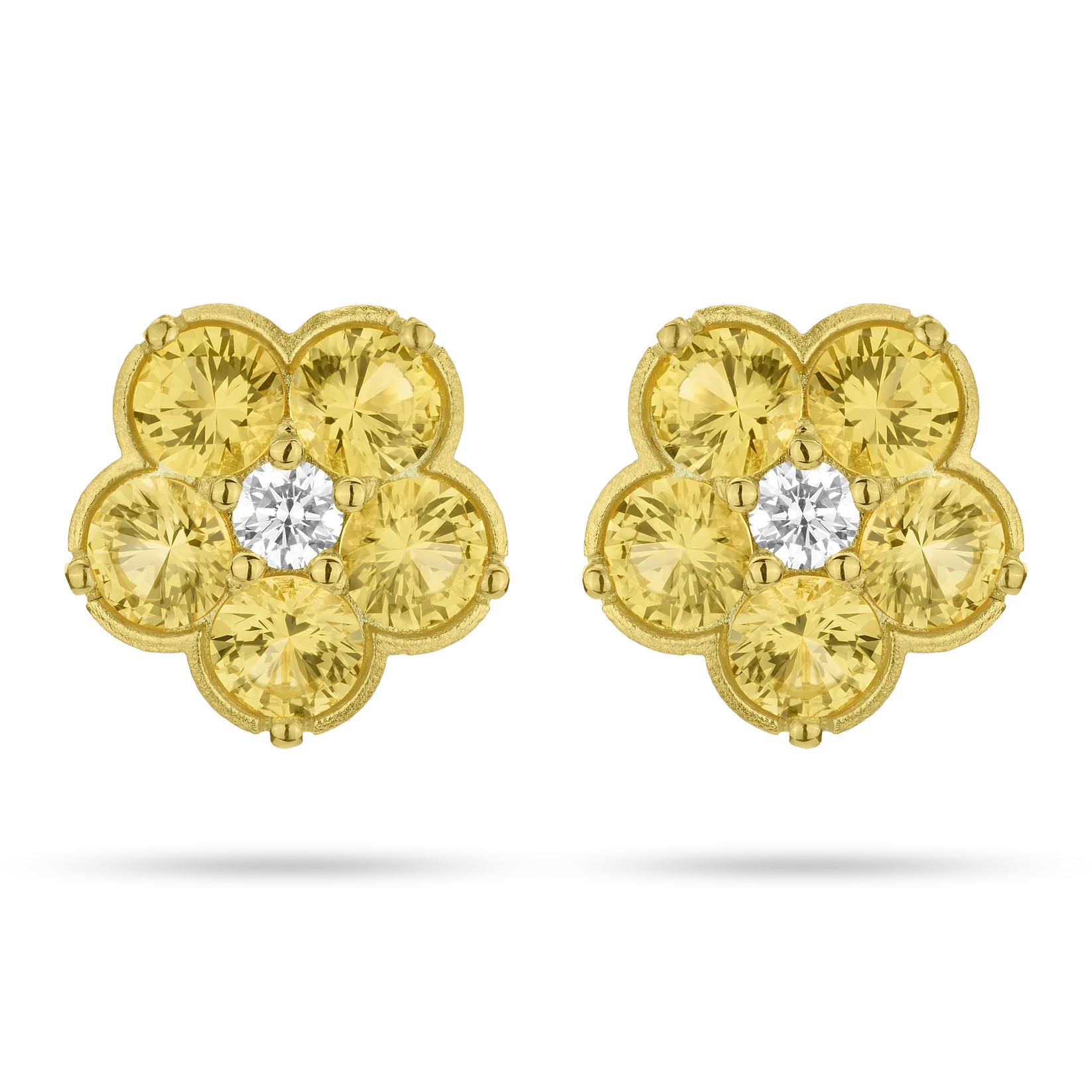 Paul Morelli Wild Child Yellow Sapphire & Diamond Stud Earrings for Women | 14K Gold Luxury Jewelry | Perfect for Parties, Weddings & Special Occasions