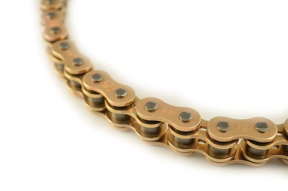 EK 525 SRX2 Quadra X-Ring Chain - 120 Links Gold Motorcycle Chain for High-Performance Bikes - Durable & Smooth Ride for Racing, Street & Off-Road Use