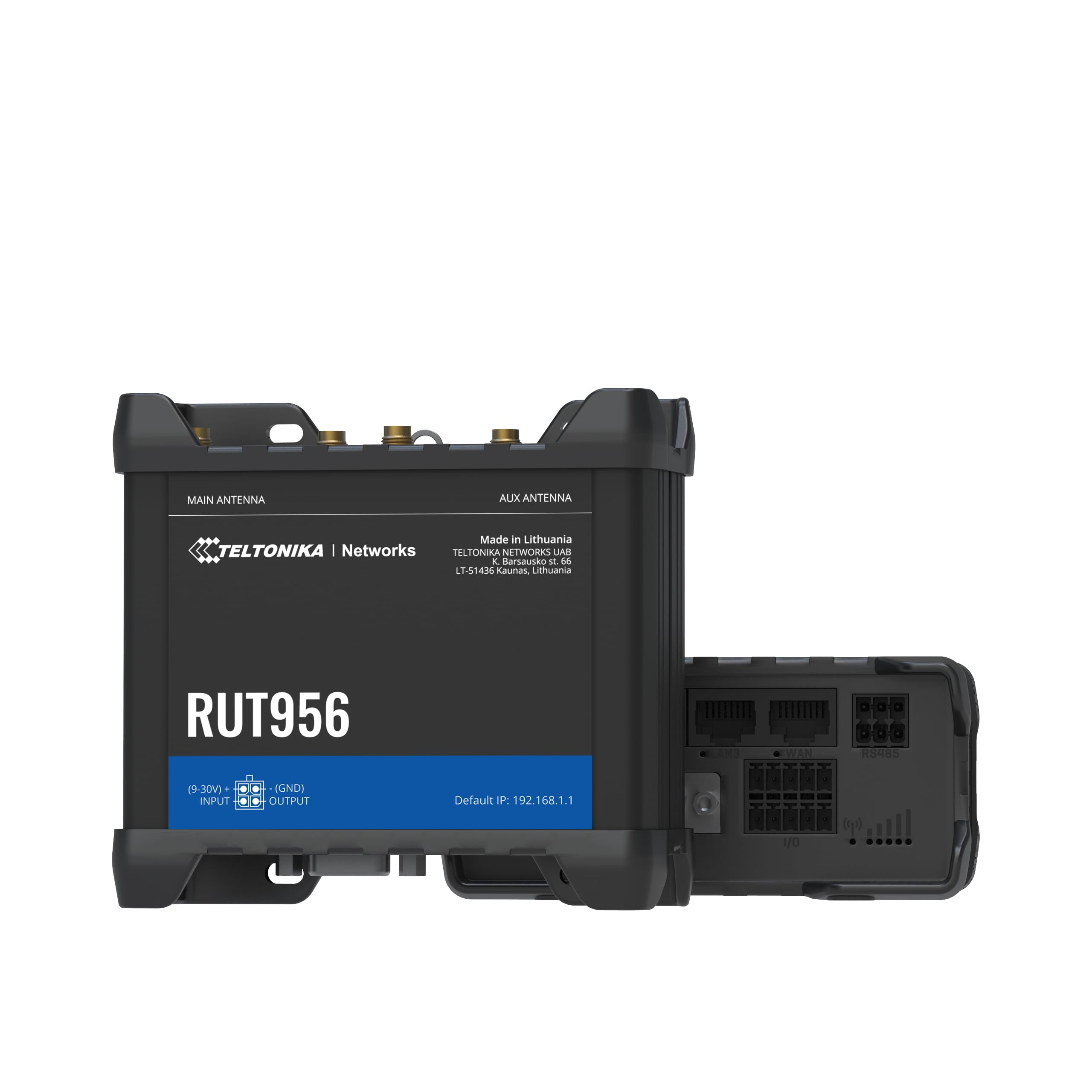 Teltonika RUT956 Industrial 4G LTE Router with Dual SIM, Wi-Fi, GPS, VPN, RS232/RS485 - High-Speed Connectivity for Remote Monitoring, Fleet Management & IoT Applications