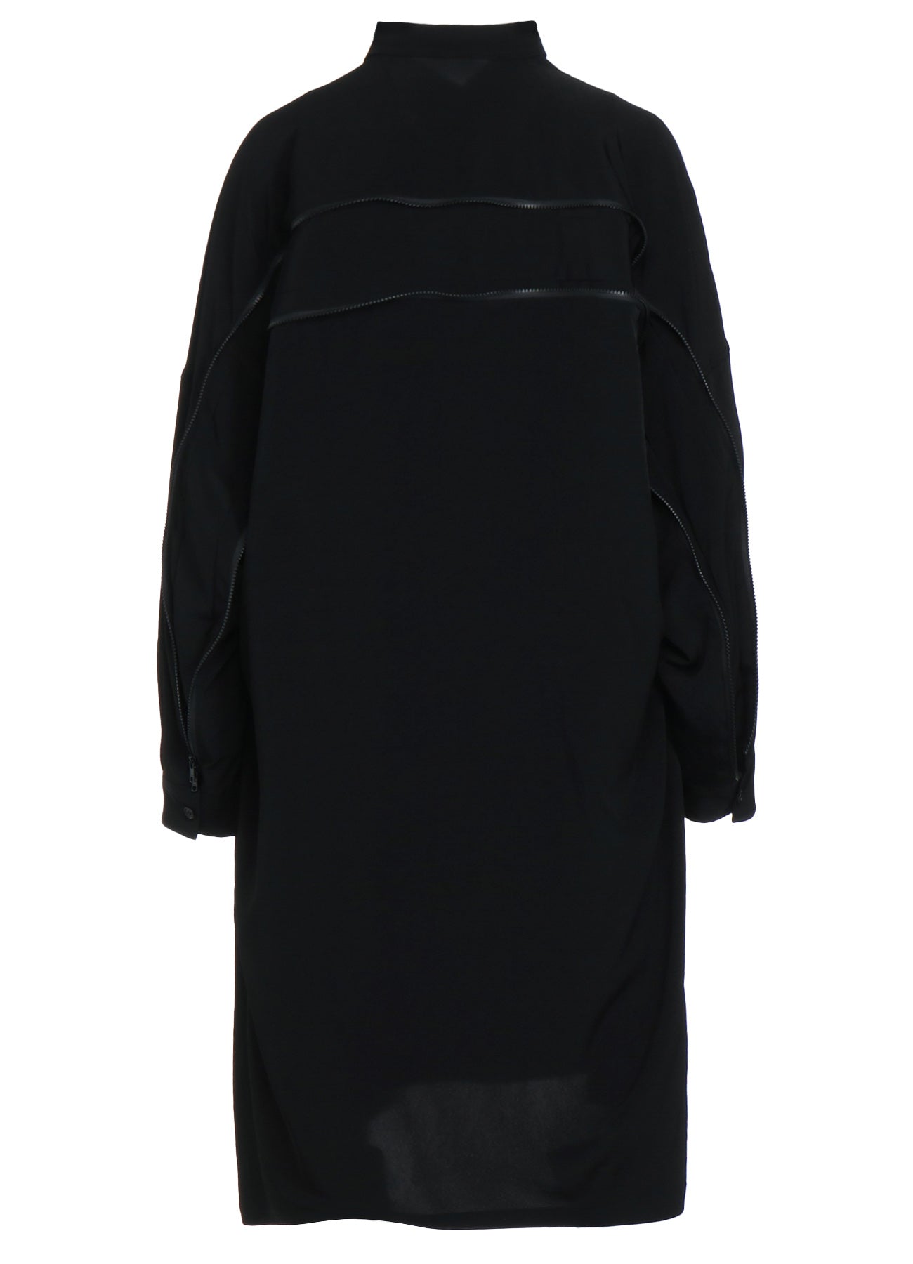 Elegant Crepe de Chine Back Yoke Zip Coat for Women – Perfect for Office Wear, Evening Outfits & Fall Layering