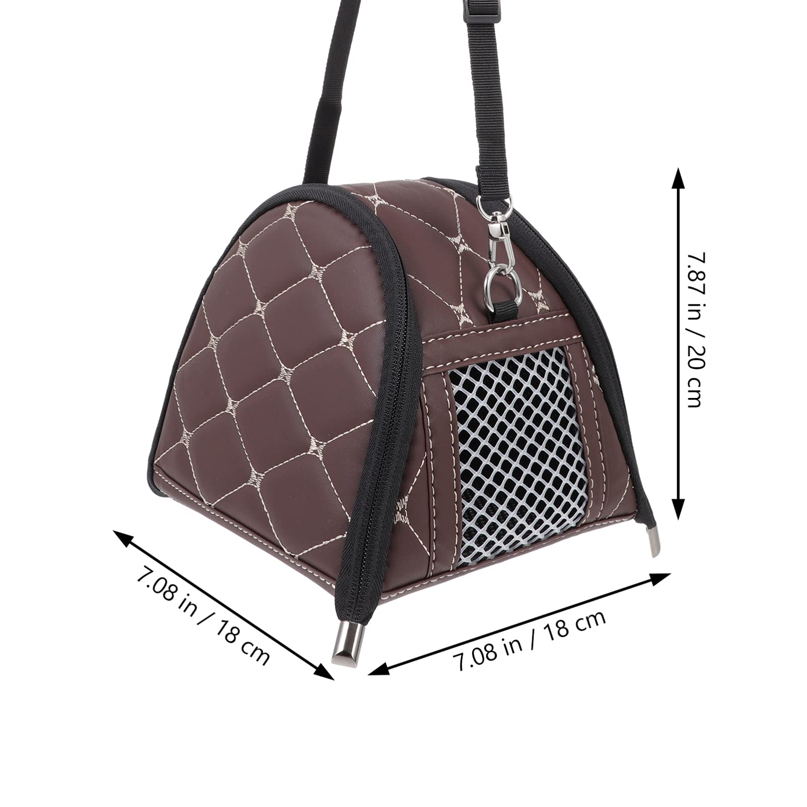 Balacoo 1pc Portable Hamster Backpack Travel Cage - Small Animal Carrier for Hamsters, Hedgehogs, Guinea Pigs & Parrots | Durable PU Pet Handbag for Vet Visits, Outdoor Adventures & Travel