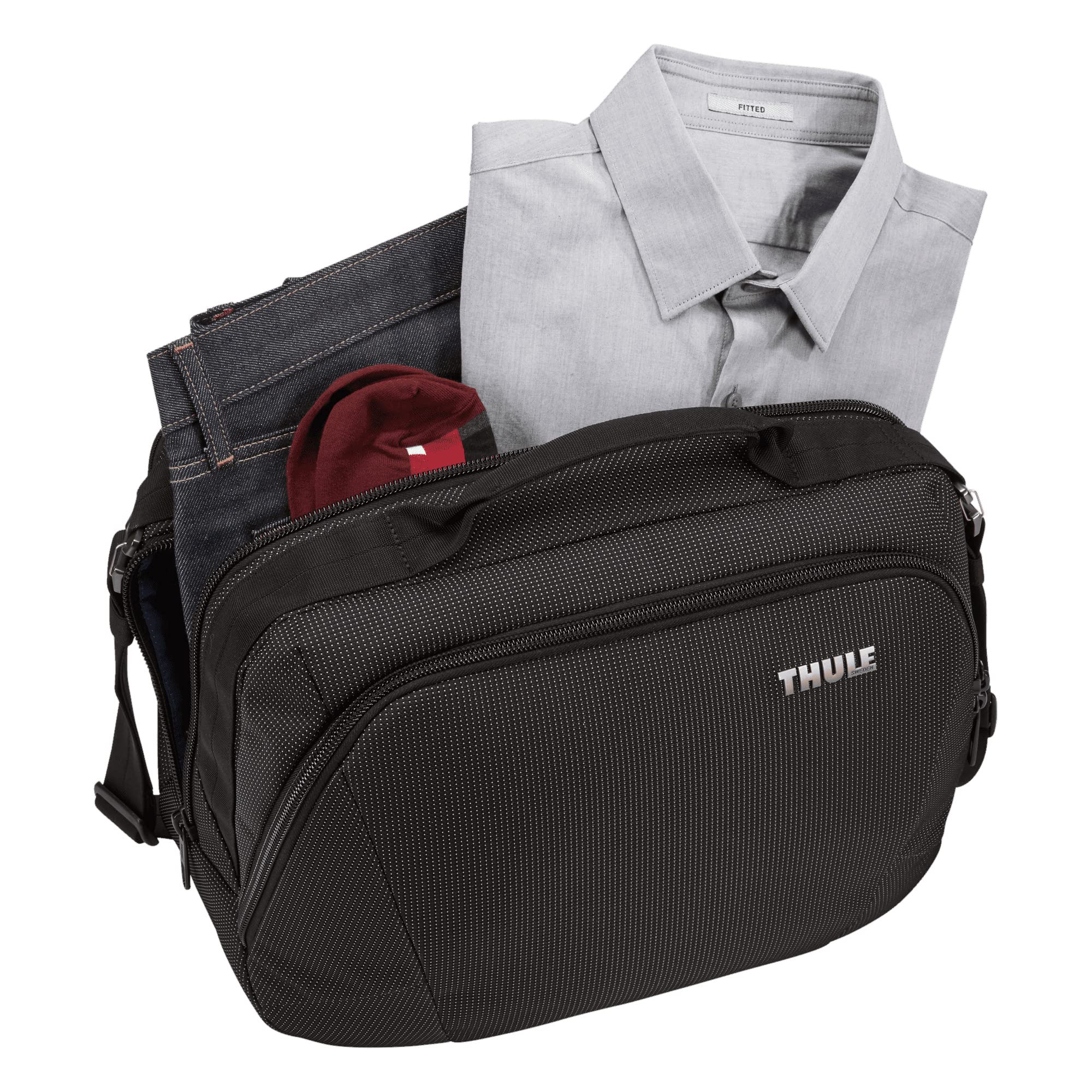 Thule Crossover 2 25L Black Carry-On Travel Backpack - Lightweight Durable Boarding Bag for Airplane, Business Trip & Commuting - Perfect for Business Professionals & Frequent Flyers