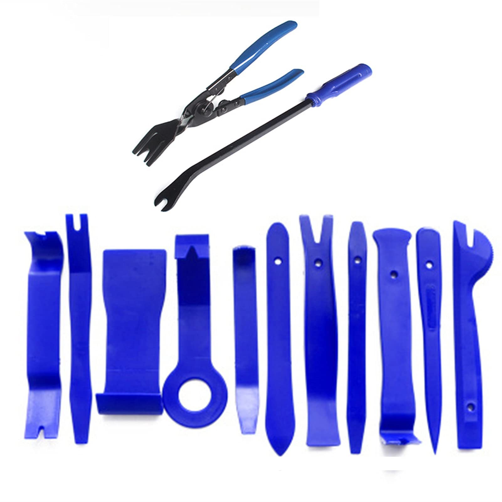 7-Piece Red Car Audio Disassembly Tool Kit - Auto Radio Panel Door Clip Remover, Trim Pry Tool Set for Professional Car Stereo Installation & Repair | Perfect for DIY Car Audio Upgrades & Maintenance