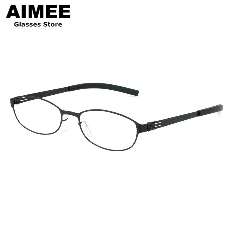 Aimee Women's Full Rim Oval Stainless Steel Eyeglasses Frame 61003 | Lightweight & Durable | Perfect for Reading, Work, and Everyday Fashion