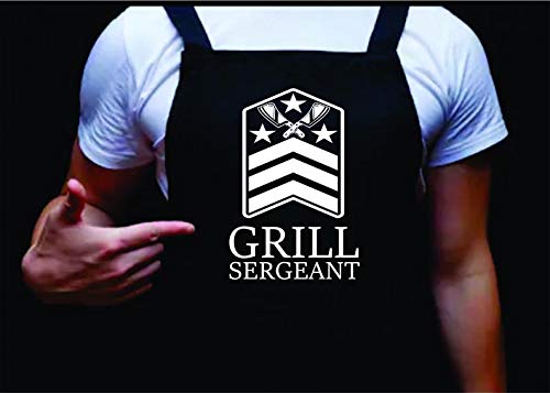 Premium BBQ Apron for Men - Heavy Duty Grilling Apron with Adjustable Straps & Pockets - Funny & Manly Cooking Apron - Perfect Gift for Grill Masters - Ideal for Backyard BBQ, Camping & Outdoor Cooking