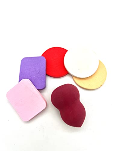 Premium Beauty Blender Makeup Sponge Set of 6 - Soft Blending Sponge for Flawless Foundation, Concealer & Powder Application - Perfect for Professional Makeup Artists & Daily Beauty Routine