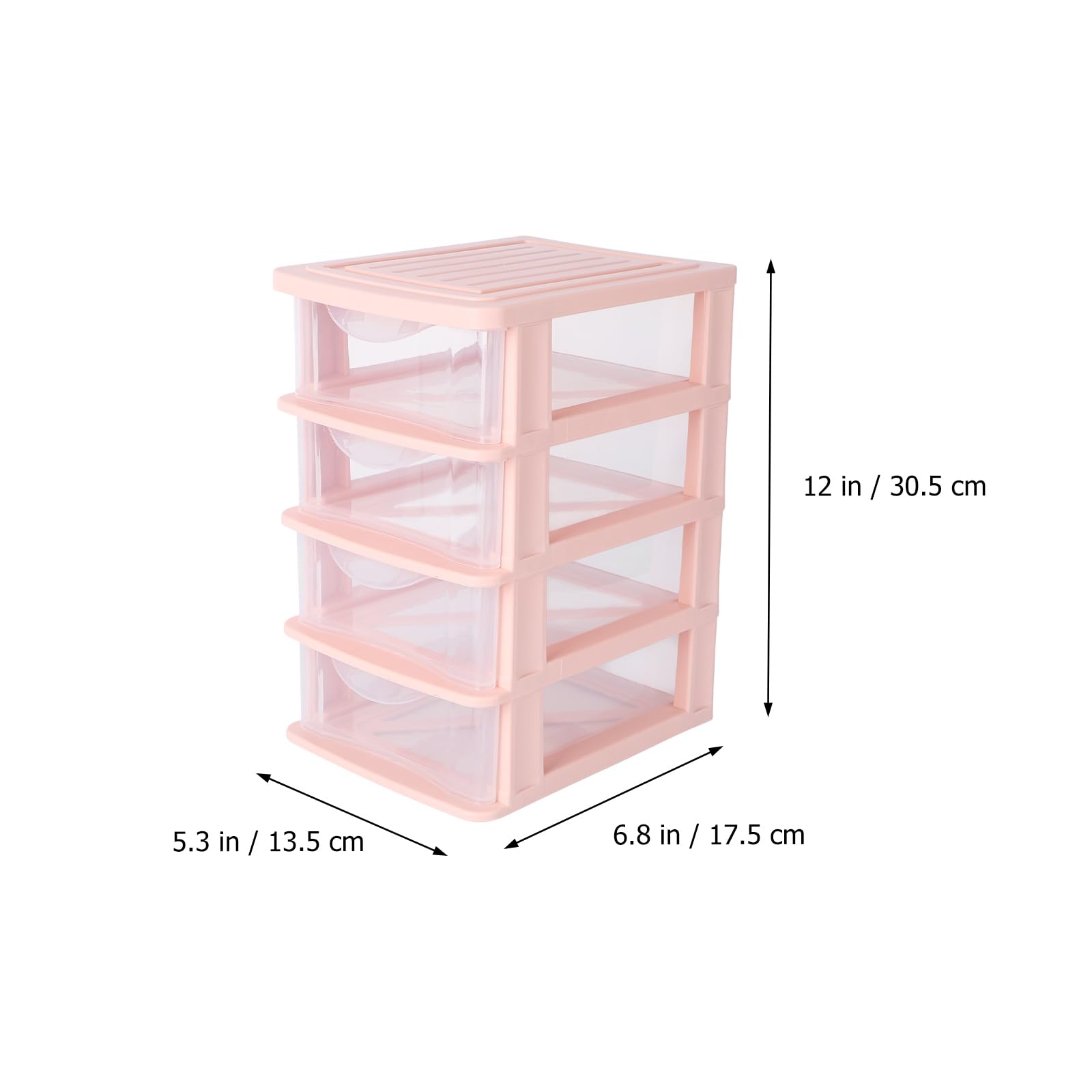 DOITOOL 4-Drawer Plastic Desktop Organizer - Teacher Toolbox, Office Storage Cube for Supplies, 12