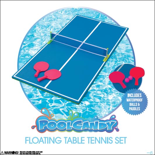 Pool Tennis Set for Two - Floating Pool Table Game with 2 Paddles & Ball - Fun Water Sports Equipment for Pool Parties, Backyard Fun & Summer Activities