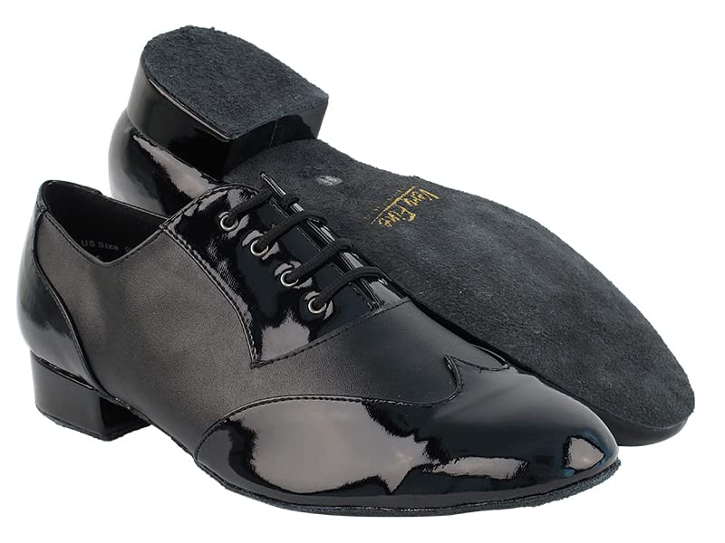 Professional Men's Ballroom Dance Shoes - Standard & Smooth Latin Dance Shoes with 1 Inch Heel & Canvas Mesh Shoe Bag | Perfect for Competition, Practice & Social Dancing