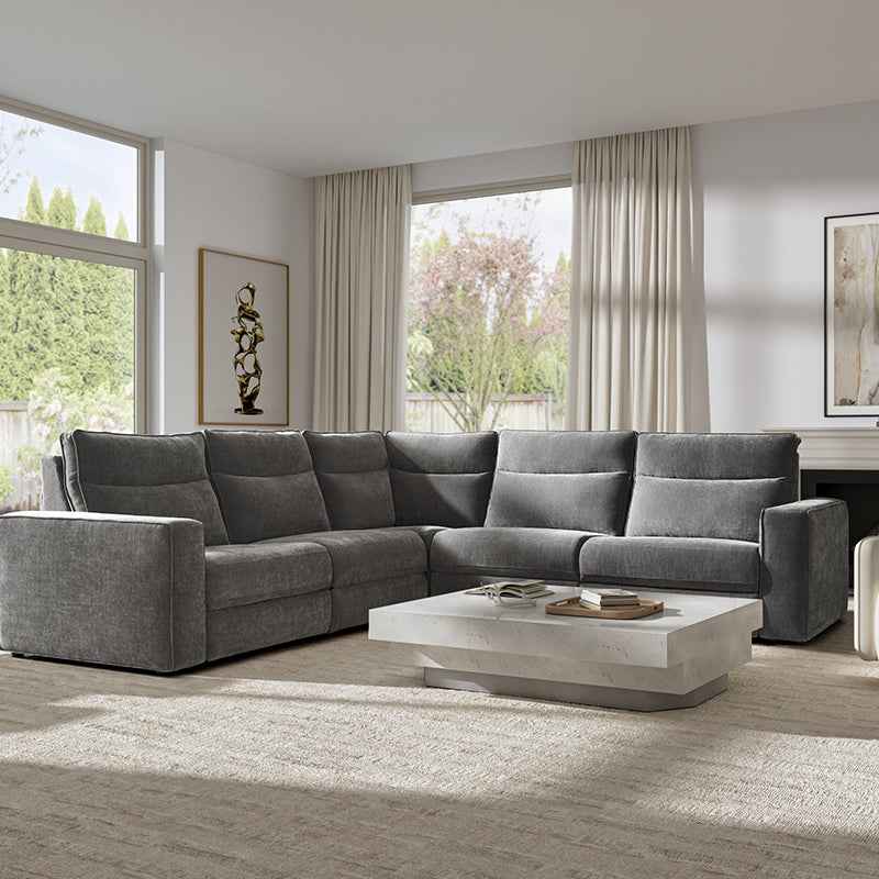 EliteNest Smart Modular Sofa with Power Recliners - Easy Assembly, Customizable Living Room Furniture for Modern Home & Entertainment Spaces