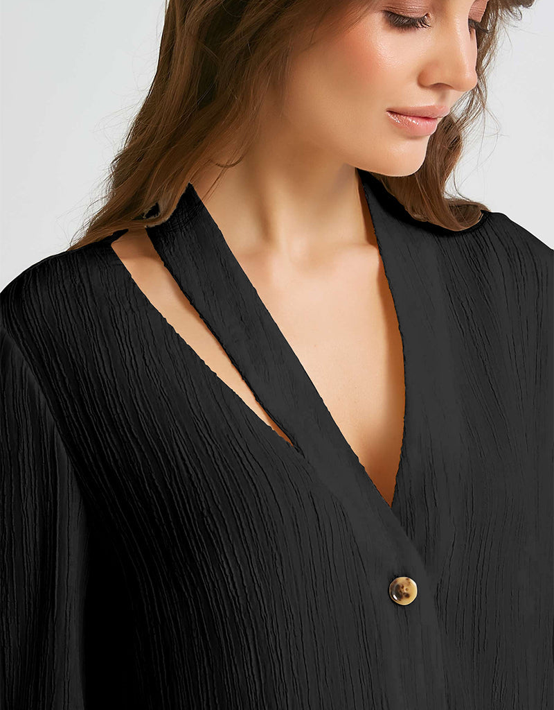 Elegant Black Designer Maxi Dress for Women - Perfect for Evening Parties, Weddings & Special Occasions