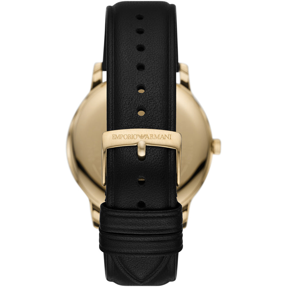 Emporio Armani AR11601 Minimalist Men's Leather Strap Watch - Luxury Analog Wristwatch for Business, Casual & Formal Occasions