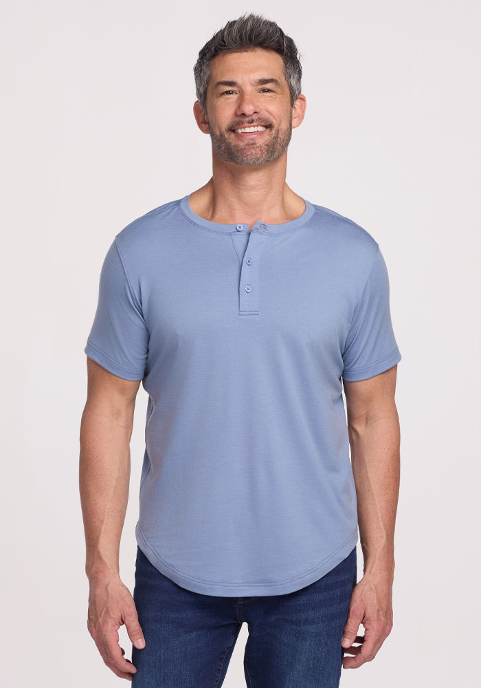 Men's Merino Wool Short Sleeve Henley Shirt - The Bronx - Soft & Breathable for Outdoor Adventures & Casual Wear