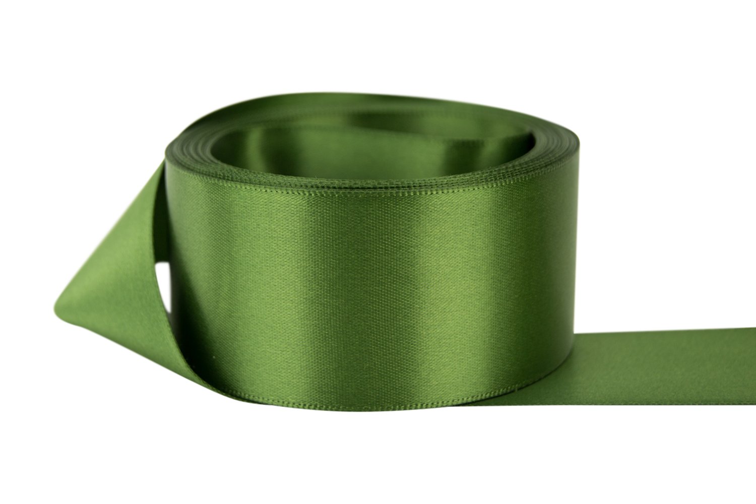 Double Faced Satin Ribbon 7/8 Inch - 100% Polyester Moss Green Ribbon by The Yard for Gift Wrapping, DIY Crafts, Hair Bows & Wedding Decorations